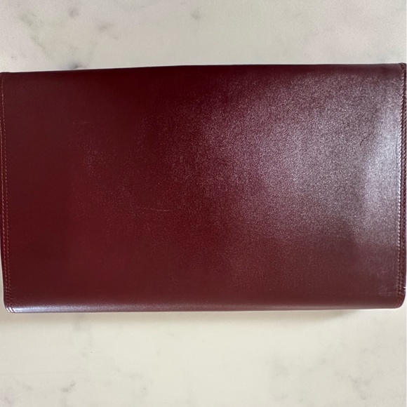 Cartier Les must de Cartier Collection Burgundy Leather Clutch; Great Condition! - Picture 10 of 15